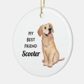 Golden Retriever Mein bester Freund Individuelle N Keramik Ornament (Links)