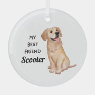 Golden Retriever Mein bester Freund Individuelle N Ornament Aus Glas