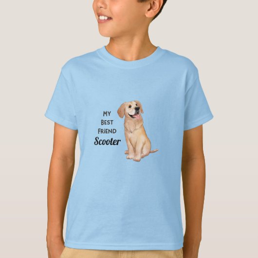 Golden Retriever Mein bester Freund Individuelle N T-Shirt (Vorderseite)