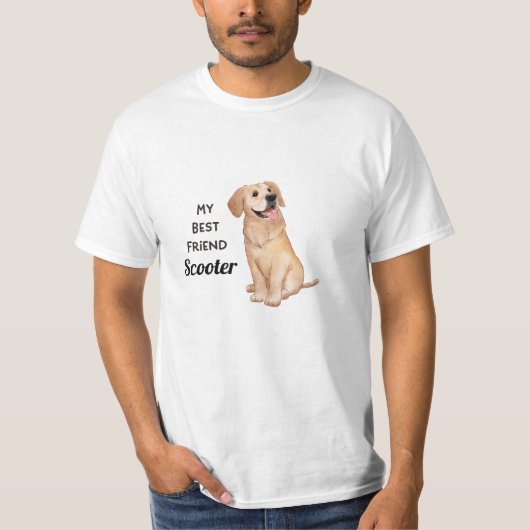 Golden Retriever Mein bester Freund Individuelle N T-Shirt (Vorderseite)