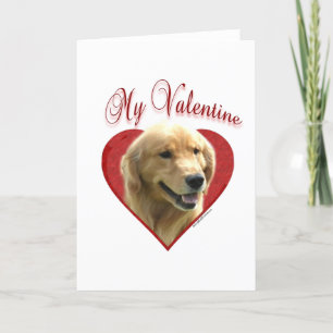 Golden retriever mein Valentinsgruß Feiertagskarte