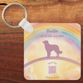 Golden Retriever Memorial Keychain Rainbow Bridge Schlüsselanhänger (Vorderseite)