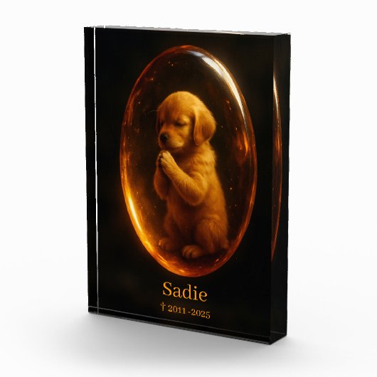 Golden Retriever Memorial Photo Block (Rechts)