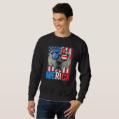 Golden Retriever Merica Flag 4. Juli Hund Ameri Sweatshirt (Vorne ganz)
