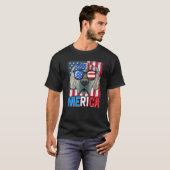 Golden Retriever Merica Flag 4. Juli Hund Ameri T-Shirt (Vorne ganz)