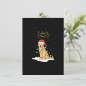 Golden Retriever Merry Christmas Xmas Retriever Ch Einladung (Stehend Vorderseite)