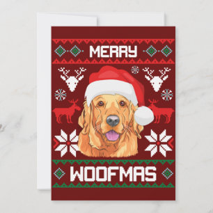 Golden Retriever Merry Woofmas Sweatshirt Hund Einladung