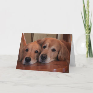 Golden Retriever Miss You Grußkarte #2 Karte