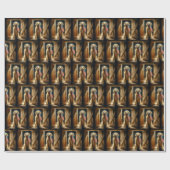 Golden Retriever mit amerikanischer Flagge Geschenkpapier (Flach)