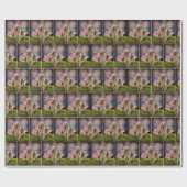 Golden Retriever mit amerikanischer Flagge Geschenkpapier (Flach)