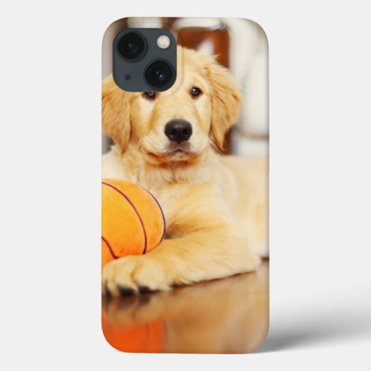 Golden Retriever mit Basketballspielzeug Case-Mate iPhone Hülle (Rückseite)