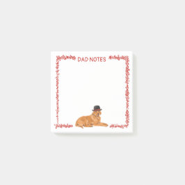 Golden Retriever mit Black Hat Post-it Klebezettel