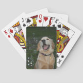 Golden retriever mit Blasen Spielkarten (Rückseite)