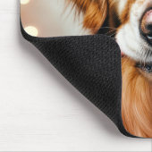 Golden Retriever mit Candy Cane Mousepad (Ecke)