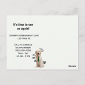 Golden Retriever mit einem Schamkegel Postkarte (Rückseite)
