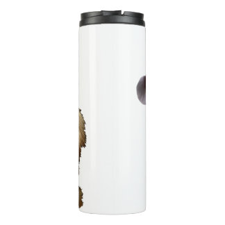 Golden Retriever mit einem Weihnachtshut Thermosbecher