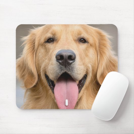 Golden Retriever mit einer Pille Mousepad (Mit Mouse)