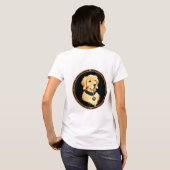 Golden Retriever mit Elegante Collar T-Shirt (Schwarz voll)