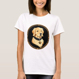 Golden Retriever mit Elegante Collar T-Shirt