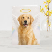 Golden Retriever mit Engelsflügeln Karte (Gelbe Blume)