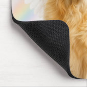 Golden Retriever mit Engelsflügeln und Heiligensch Mousepad (Ecke)