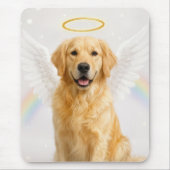 Golden Retriever mit Engelsflügeln und Heiligensch Mousepad (Vorne)