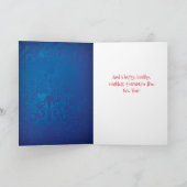 Golden Retriever mit Facemask Merry Christmask Karte (Innenseite)