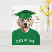 Golden Retriever mit Green Cap Karte (Gelbe Blume)