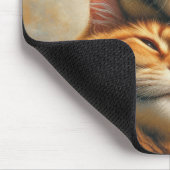 Golden Retriever mit Ingwerkatze Mousepad (Ecke)