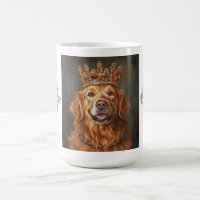 Golden Retriever mit Kronen-Tasse