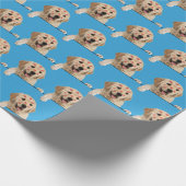 Golden Retriever mit Lipstick Kisses Geschenkpapier (Ecke)