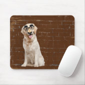 Golden Retriever mit lustiger Maske Maus Pad Mousepad (Mit Mouse)