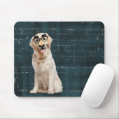 Golden Retriever mit lustiger Maske Maus Pad Mousepad (Mit Mouse)