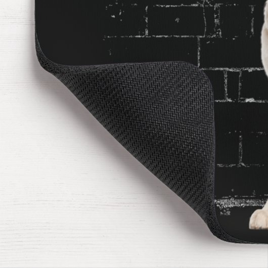 Golden Retriever mit lustiger Maske Maus Pad Mousepad (Ecke)