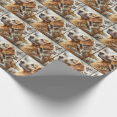 Golden Retriever mit Mallard Enten Geschenkpapier (Ecke)