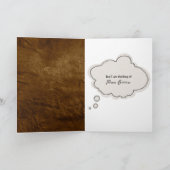 Golden Retriever mit Maske aus Leder Karte (Innenseite)