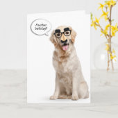 Golden Retriever mit Maske Geburtstag Karte (Gelbe Blume)