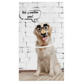 Golden Retriever mit Mustache Maske Kleine Geschenktüte (Rückseite)