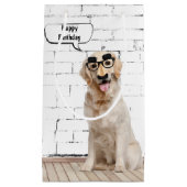Golden Retriever mit Mustache Maske Kleine Geschenktüte (Vorderseite)