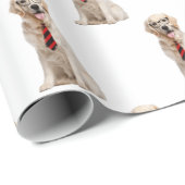 Golden Retriever mit Necktie Geschenkpapier (Rolleneckpunkt)