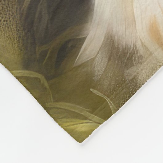 Golden Retriever mit Ostereiern Fleecedecke (Ecke)