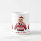 Golden Retriever mit Red Ugly Sweater Xmas Kaffeetasse (Mittel)