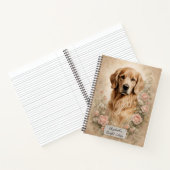 Golden Retriever mit Rosen Notizblock (Innenseite)