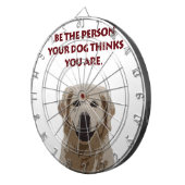 Golden Retriever mit schönem Zitat Dartscheibe (Vorderseite rechts)