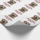 Golden Retriever mit schönem Zitat Geschenkpapier (Ecke)