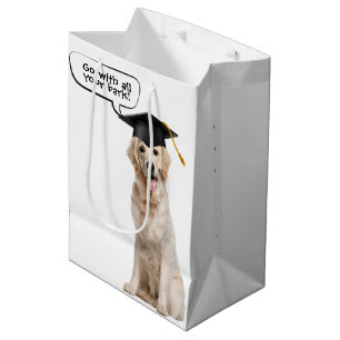 Golden Retriever mit schwarzer Spitze Mittlere Geschenktüte