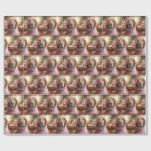 Golden Retriever mit Tabby Kitten Geschenkpapier (Flach)