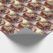 Golden Retriever mit Tabby Kitten Geschenkpapier (Ecke)