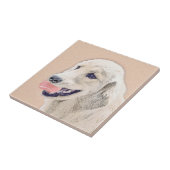 Golden Retriever mit Tennis Ball Malerei Hund Kuns Fliese (Seite)