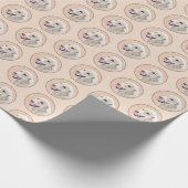 Golden Retriever mit Tennis Ball Malerei Hund Kuns Geschenkpapier (Ecke)